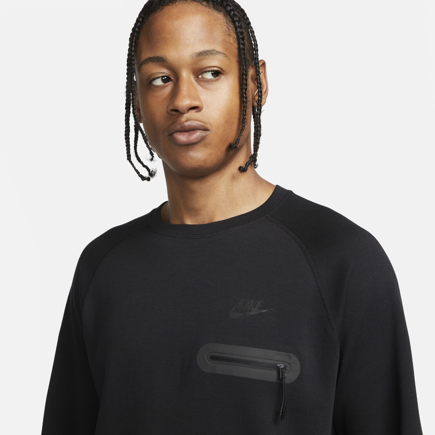 Black nike long sleeve sales