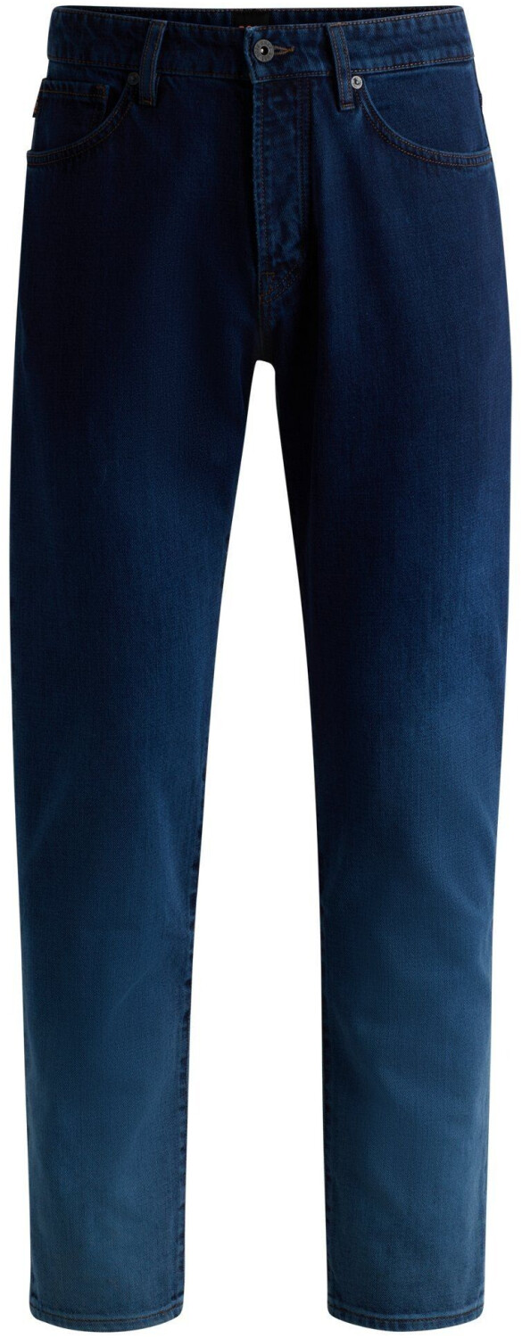 Hugo Boss Regular-fit jeans in indigo blue denim with a dégradé effect (50521230) blue