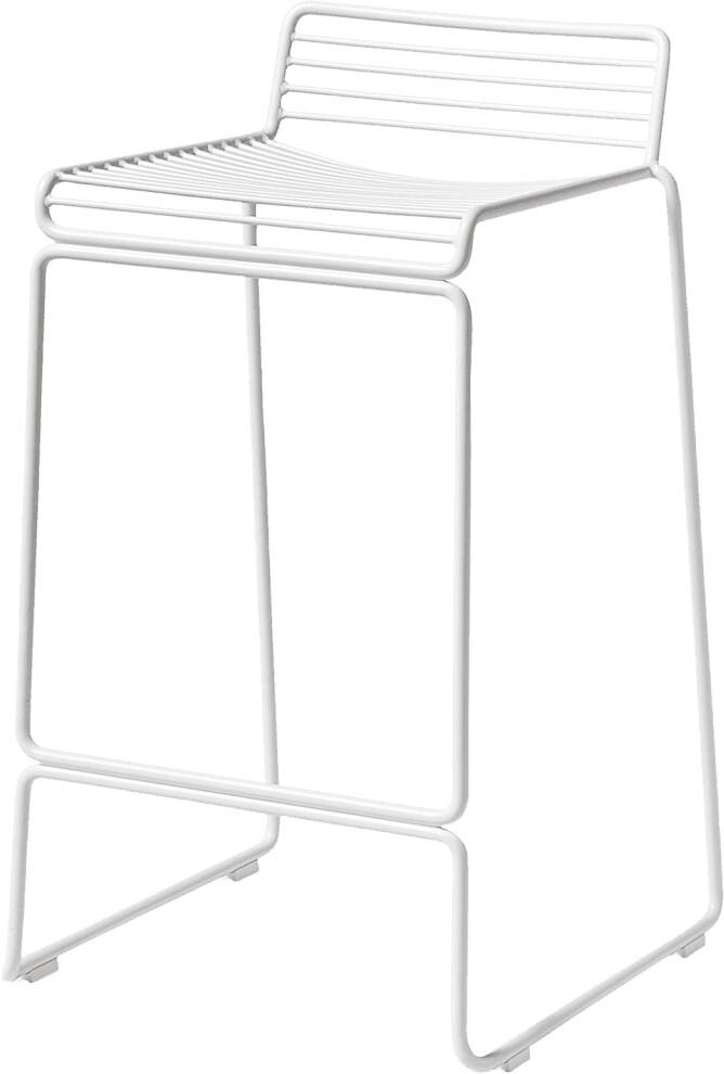 HAY Hee Bar Stool white metal white (213) seat height 65 cm