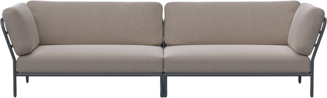 Houe LEVEL Lounge Sofa beige 139x68x92 cm Sunbrella Heritage ash Sunbrella ash (212)