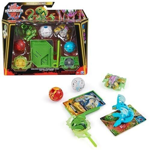 Spin Master Bakugan Battle 5-Pack Special Attack Octogan Spidra Hail Nillious Ventri (6068173)