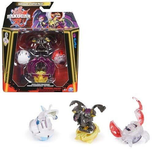 Spin Master Bakugan Starter 3-Pack Special Attack Dragonoid Titanium Hammerhead (6068101)