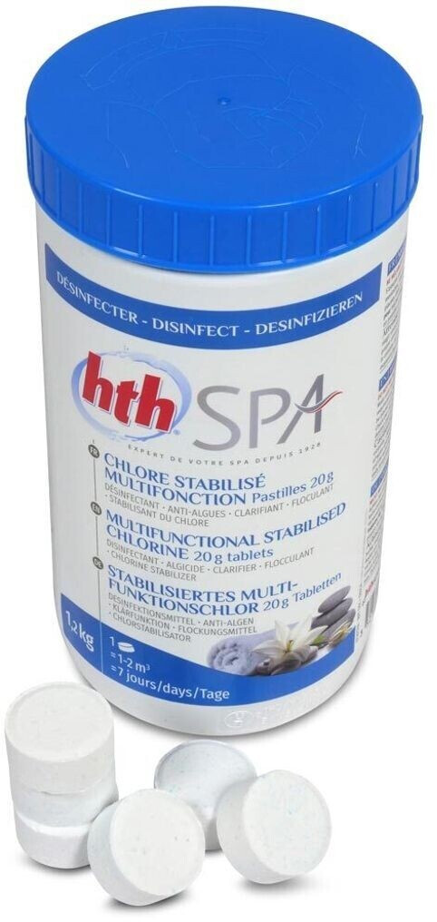 HTH Chlore stabilisé multifonction en pastilles 1,2kg