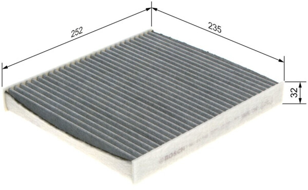 Bosch Pollenfilter 1 für Seat Leon Audi A3 Skoda Karoq Q3 (1 987 432 543), Bild 2
