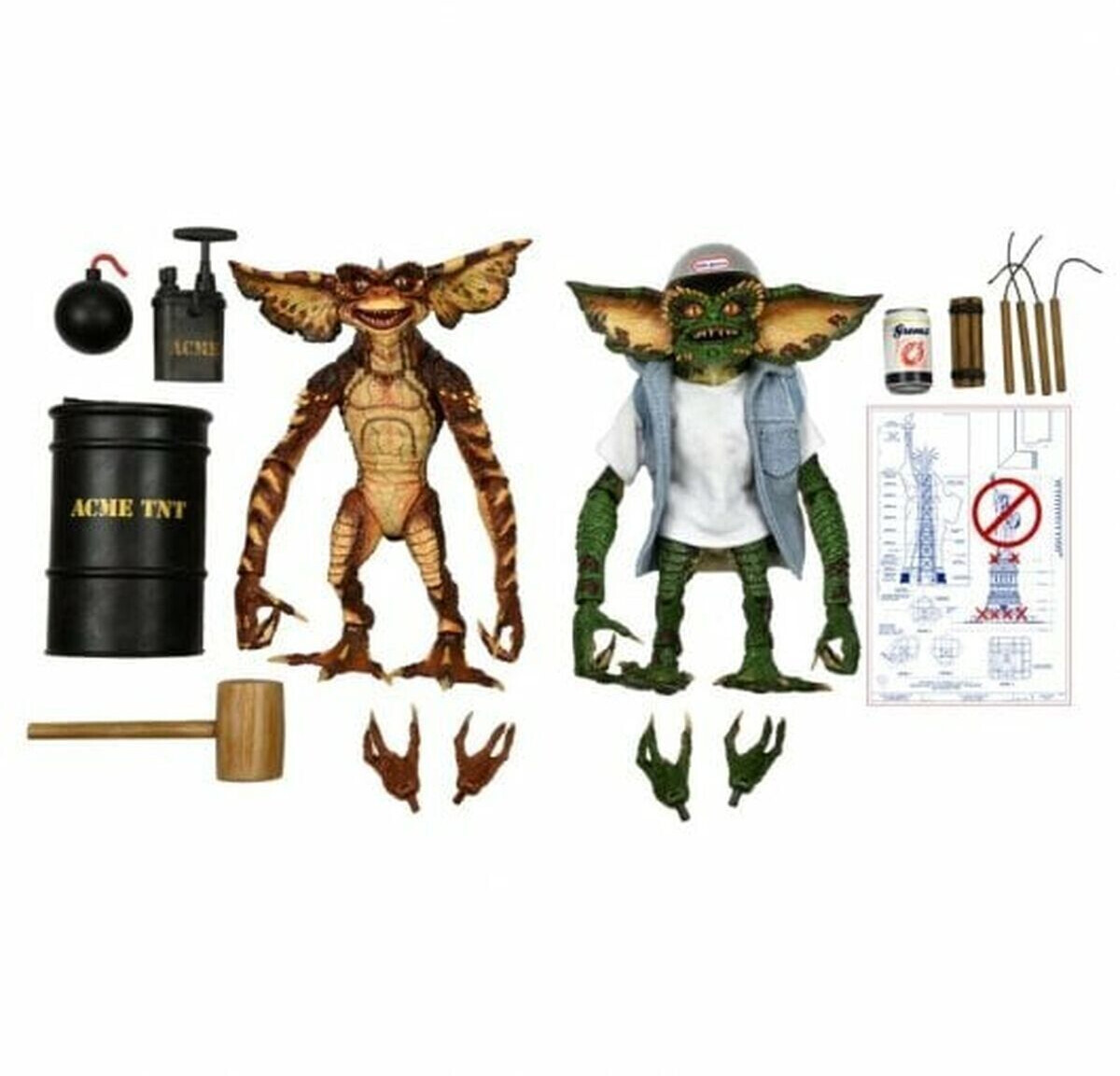 NECA Doppelpack Gremlins 2 Ultimate Demolition Gremlins 17cm