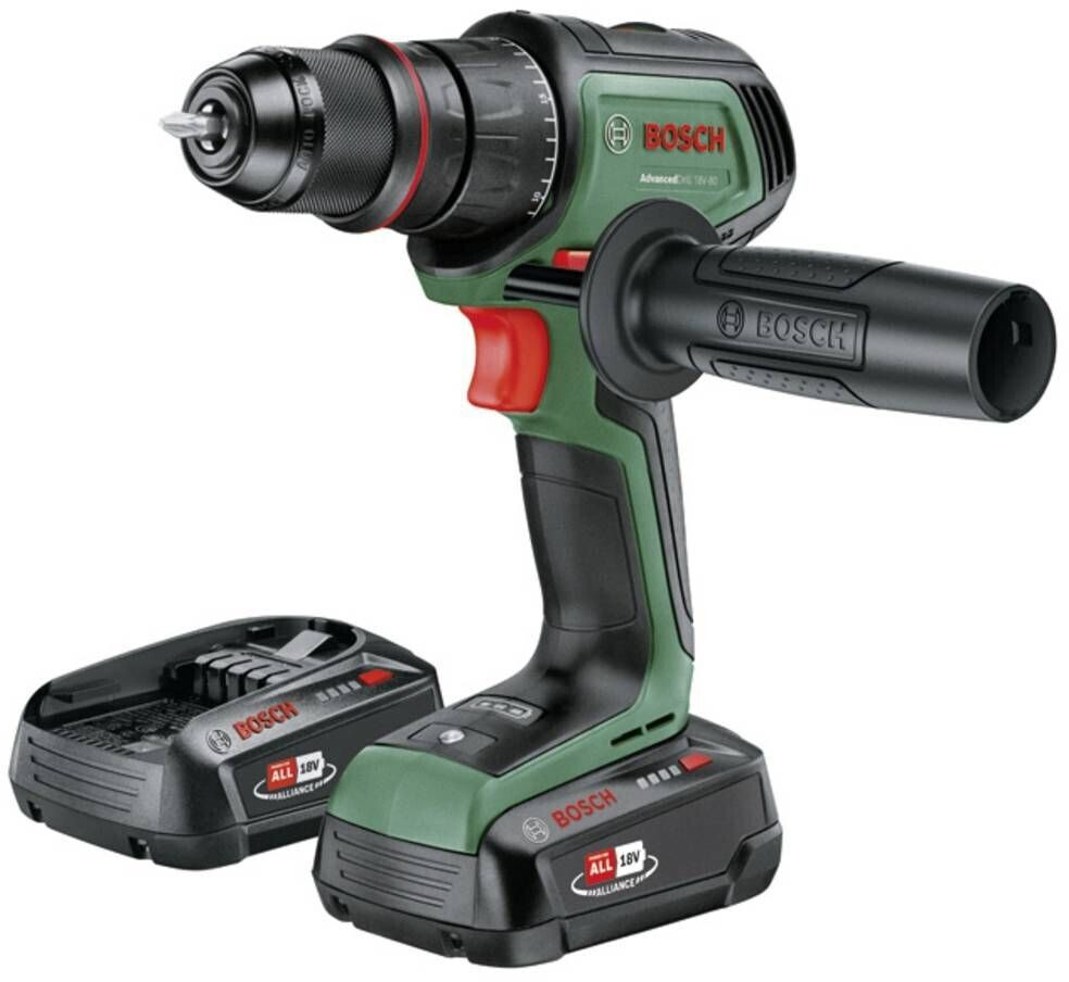 Bosch Advanced Drill 18V-80 QuickSnap (2x 2,5-Ah-Akku + Ladegerät) (06039E2002)