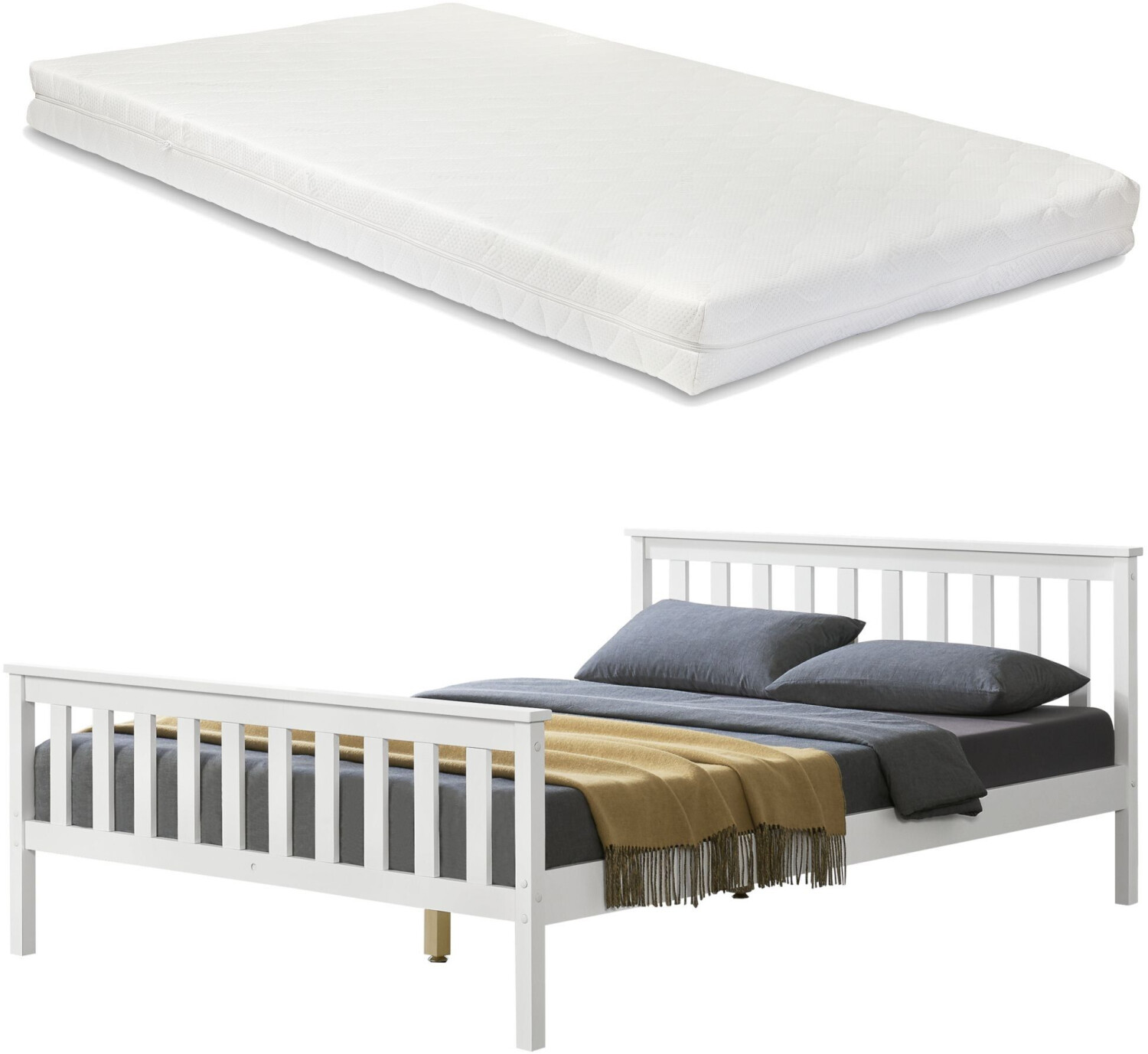en.casa Hellnar 140x200cm with Mattress (65537507)