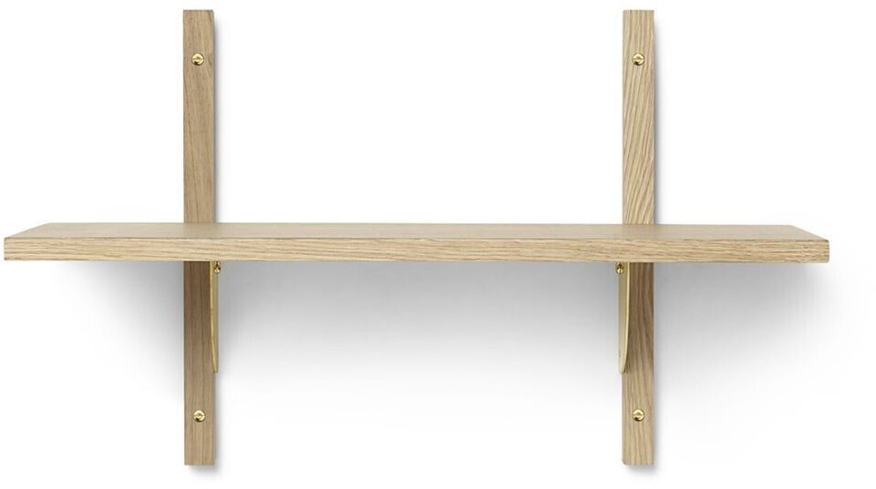 ferm LIVING Wall shelf S/S 54 cm oak brass