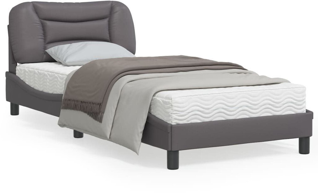 vidaXL Bed frame with LED artificial leather 90x200cm (3213909)