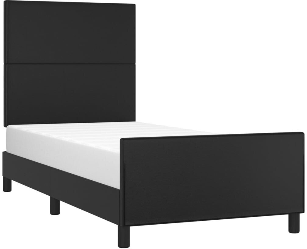 vidaXL Bed frame with headboard faux leather 100x200cm (3125433)