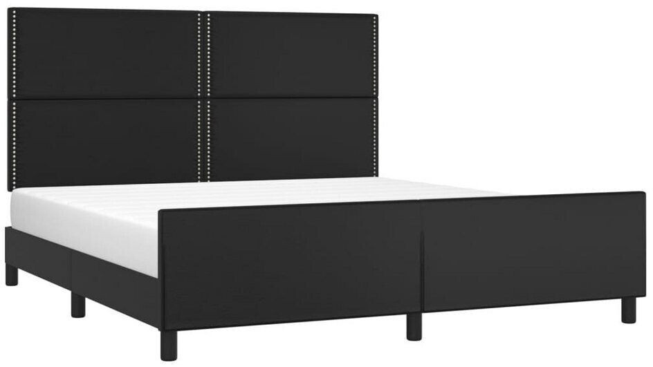 vidaXL Bed frame with headboard faux leather 180x200cm (3125524)