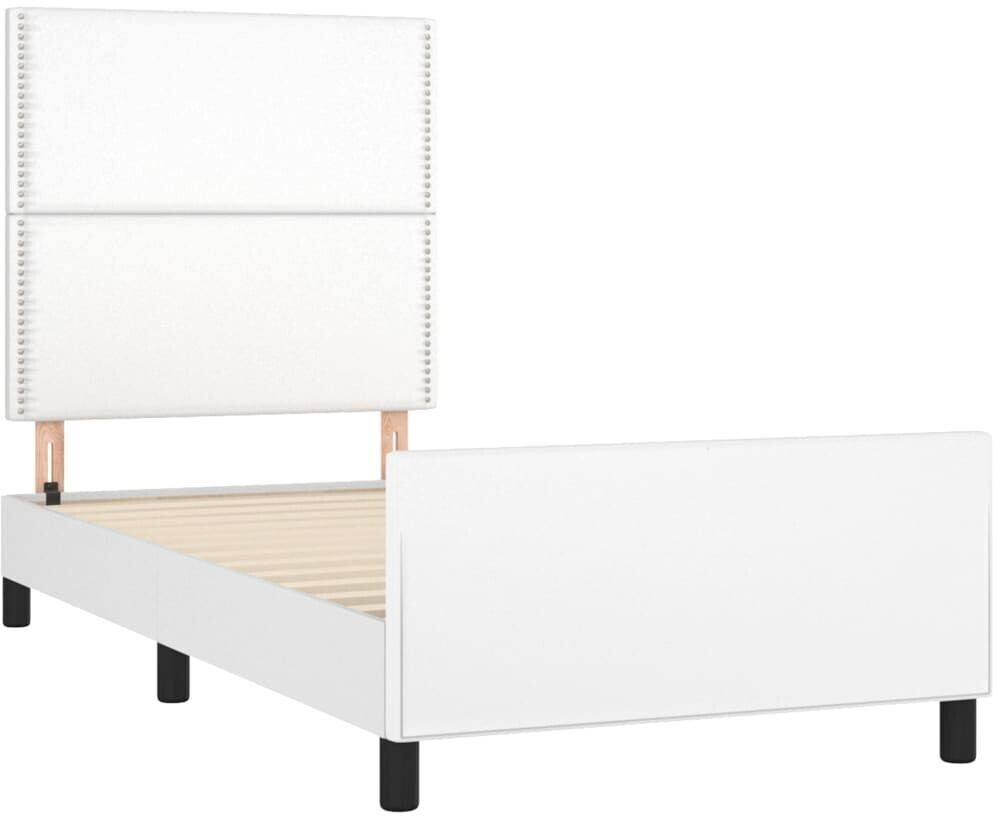 vidaXL Bed frame with headboard faux leather 100x200cm (3125495)