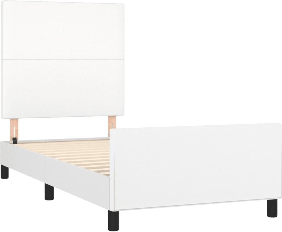 vidaXL Bed frame with headboard faux leather 100x200cm (3125434)