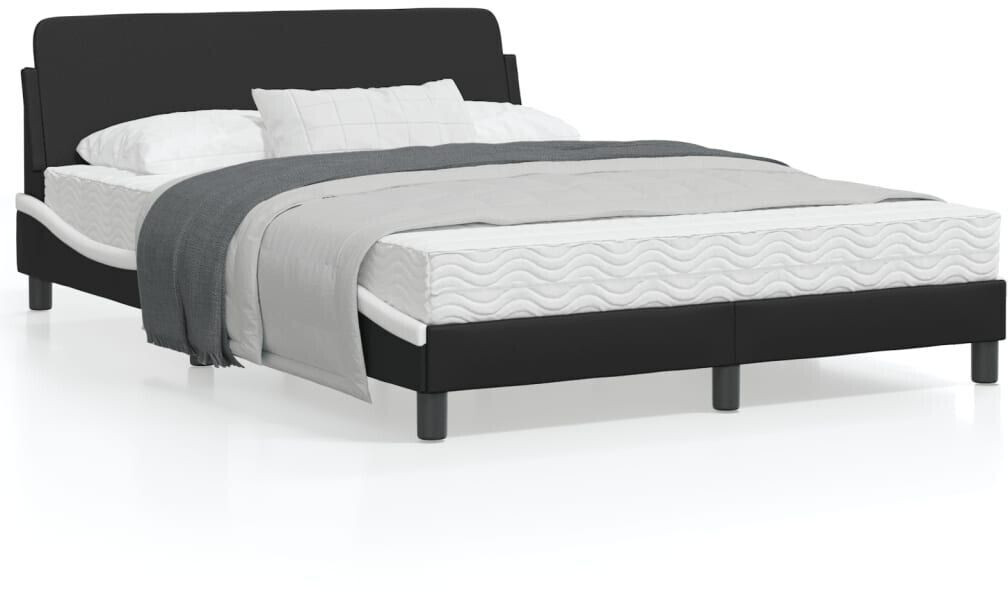 vidaXL Bed frame with headboard faux leather 140x200cm (373203)