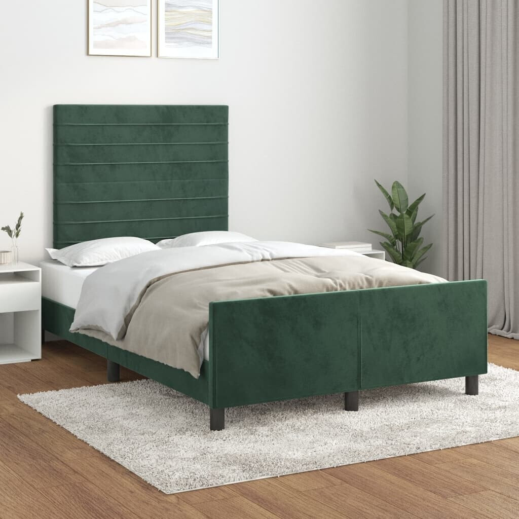 vidaXL Bed frame with velvet headboard 120x200cm (3125809)