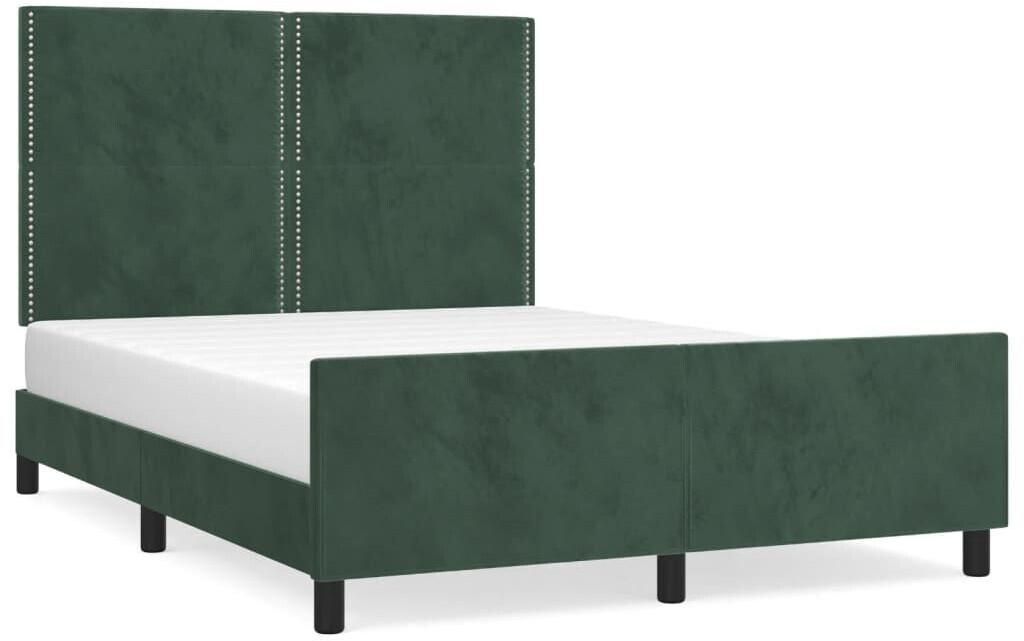 vidaXL Bed frame with velvet headboard 140x200cm (3125699)