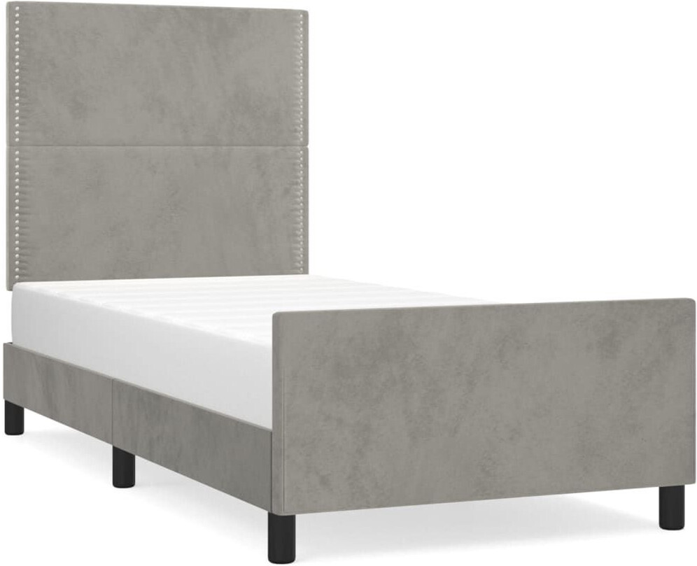vidaXL Bed frame with headboard velvet 90x190cm (3125666)