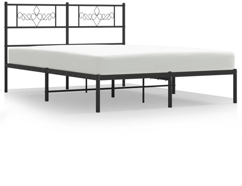 vidaXL Bed frame with headboard metal 120x200cm (355265)