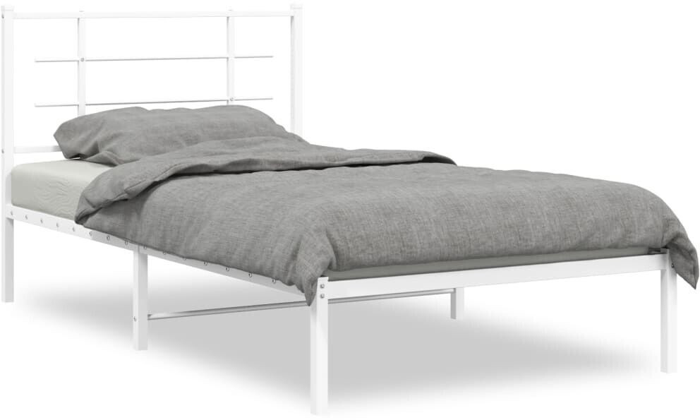 vidaXL Bed frame with headboard metal 100x190cm (355604)