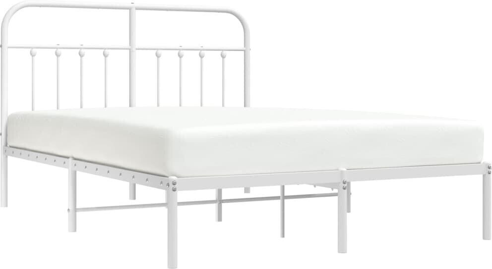 vidaXL Bed frame with headboard metal 150x200cm (352629)
