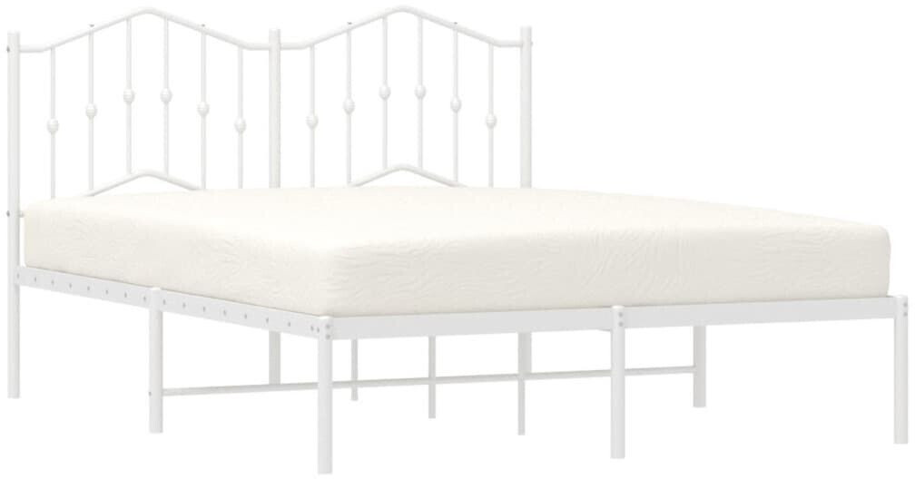 vidaXL Bed frame with headboard metal 150x200cm (373840)