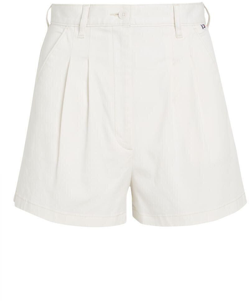 Tommy Hilfiger Claire Essential High Rise Pleated Chino Shorts (DW0DW17775) white