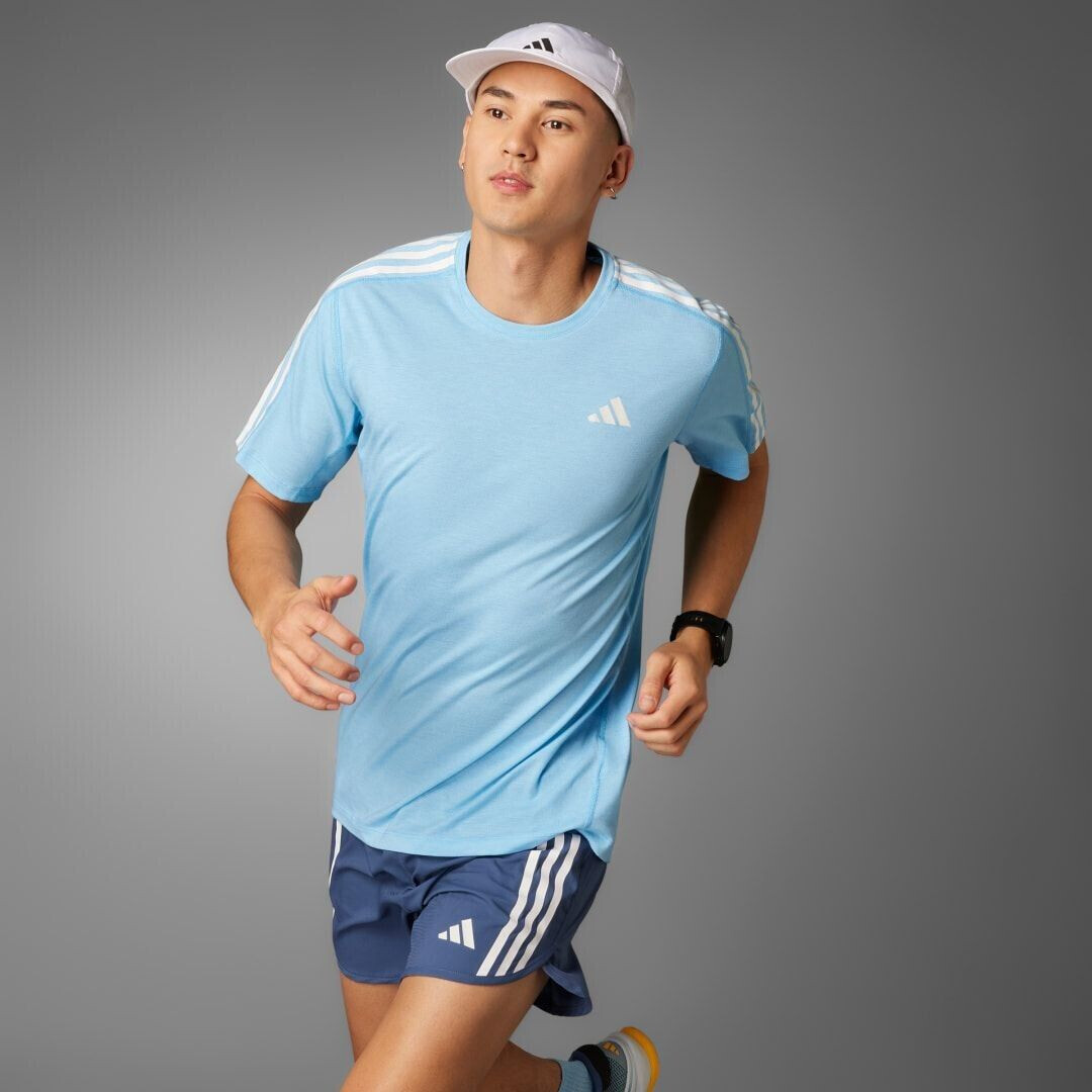 Adidas Own the Run 3 Stripes T Shirt Men IN8270 semi blue burst white ab 26 95 Preisvergleich bei idealo