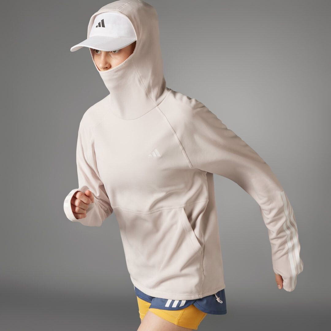 Buy Adidas Own The Run 3 Stripes HoodieI Q3852 putty mauve from 38.00 Today Best Deals on idealo