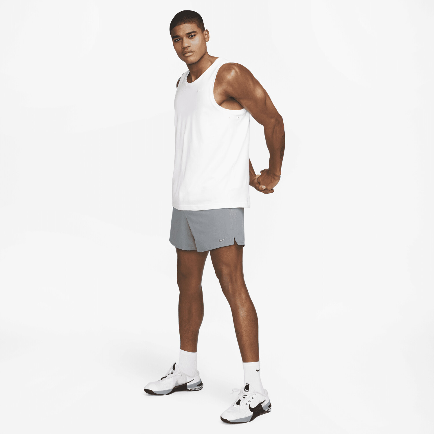 White dri fit tank top shop