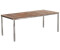 Beliani Garden table teak stainless steel 200x90cm brown