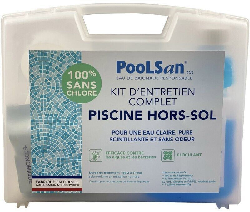 PoolSan Kit de traitement sans chlore pour piscine 5 à 20 m³