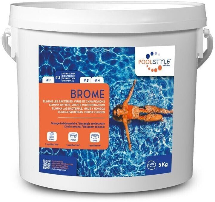 PoolStyle Brome pastilles de 20g noir