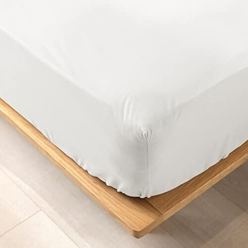 Douceur d'Intérieur Fitted sheet 180x200 cm Biolina White