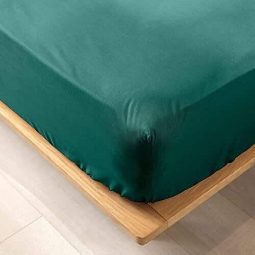 Douceur d'Intérieur Fitted sheet 180x200 cm Biolina Emerald