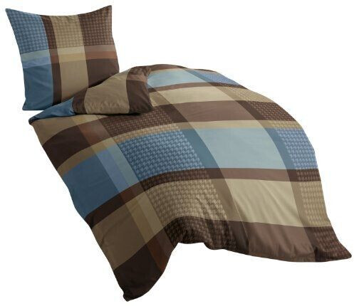 Bierbaum Bed linen 4942 fine plain mocha 155x220 cm