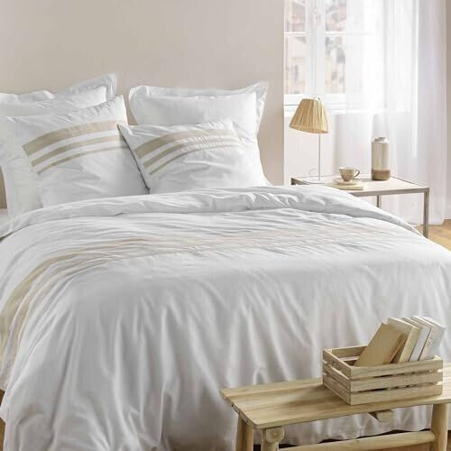 Douceur d'Intérieur Margaux 3-piece bed linen set 240x220 cm cotton with linen finish