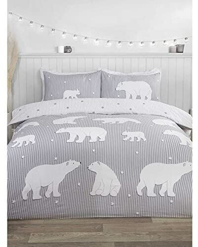 Rapport Home Reversible bedding set polar bear gray double bed