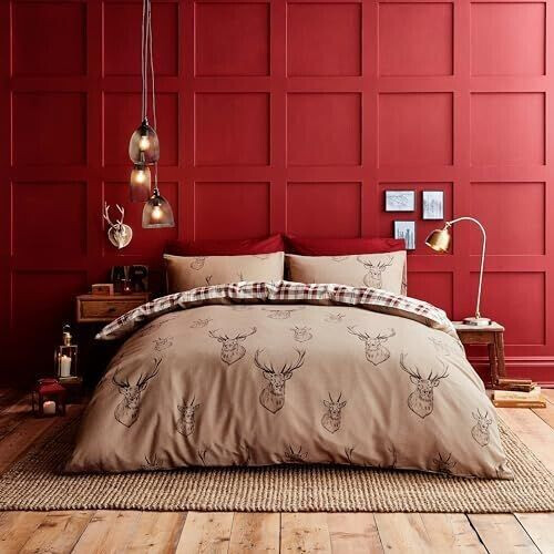 Catherine Lansfield Catherine Lansfield Stag Easy Care King Duvet Set Multi