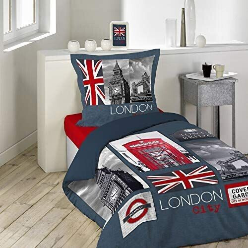 Douceur d'Intérieur City London bedding set multicolored 140x200 cm