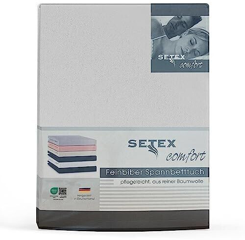 Setex Fine flax fitted sheet 160x200 cm white