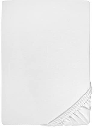 Biberna Jersey elastic box spring fitted sheet 0077640 white 1x 90x190 cm 100x220 cm