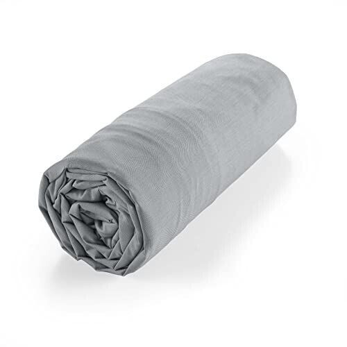 Douceur d'Intérieur Fitted sheet 180x200 cm Biolina Gray