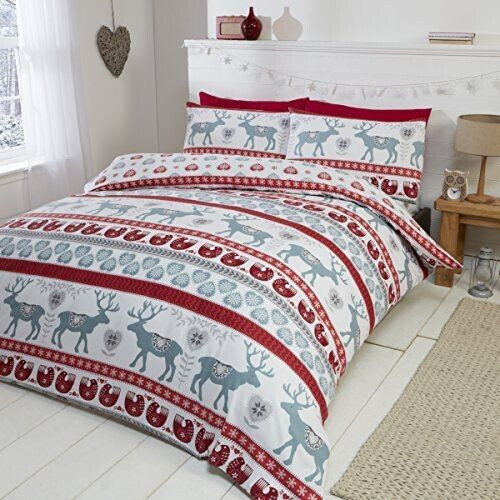 Rapport Home Christmas Hearts beaver bedding set 200x200 + 2x pillowcases red/multicolored