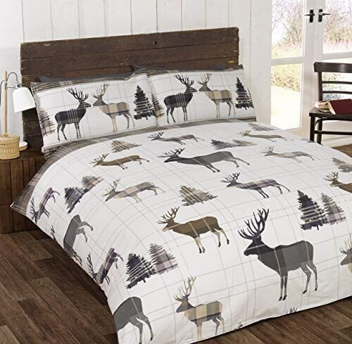 Rapport Home Bedding set with deer motif natural 135x200 cm