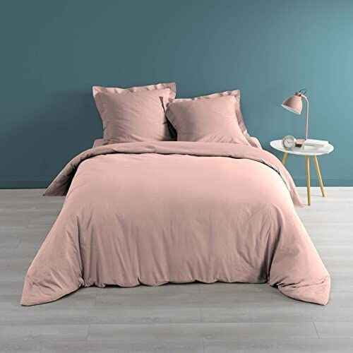 Douceur d'Intérieur Duvet cover 240x220 cm percale cotton pink