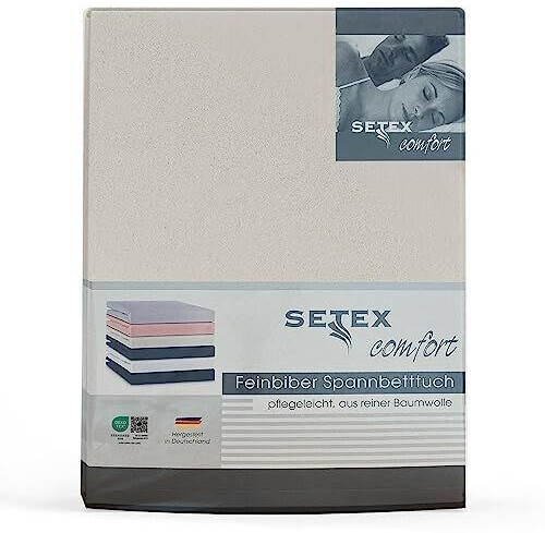 Setex Fine flax fitted sheet 180x200 cm natural