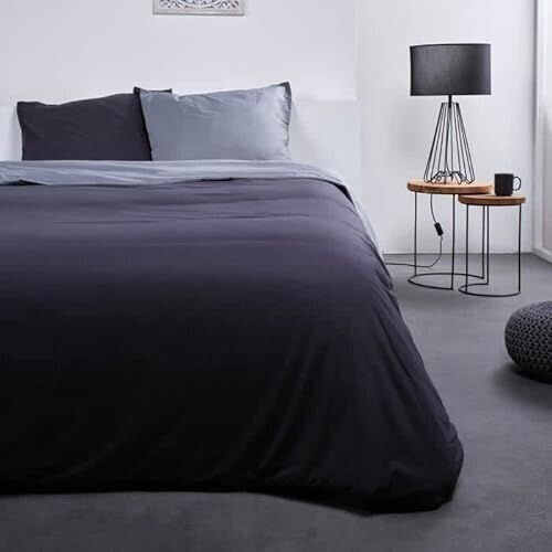 Today Noa bed linen cotton double bed 220x240 cm two-tone gray