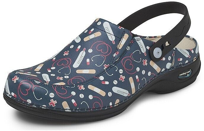 Gevavi Wash&Go Clog open with elastic hospital blue with midsole