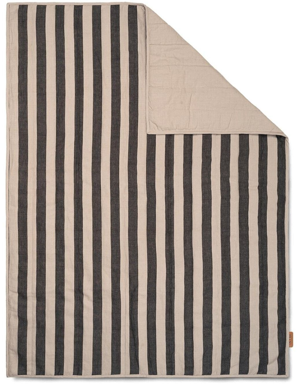 ferm LIVING Grand blanket 120x170x2cm sand/black