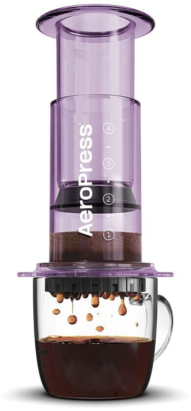 AeroPress Coffee Maker Clear Purple